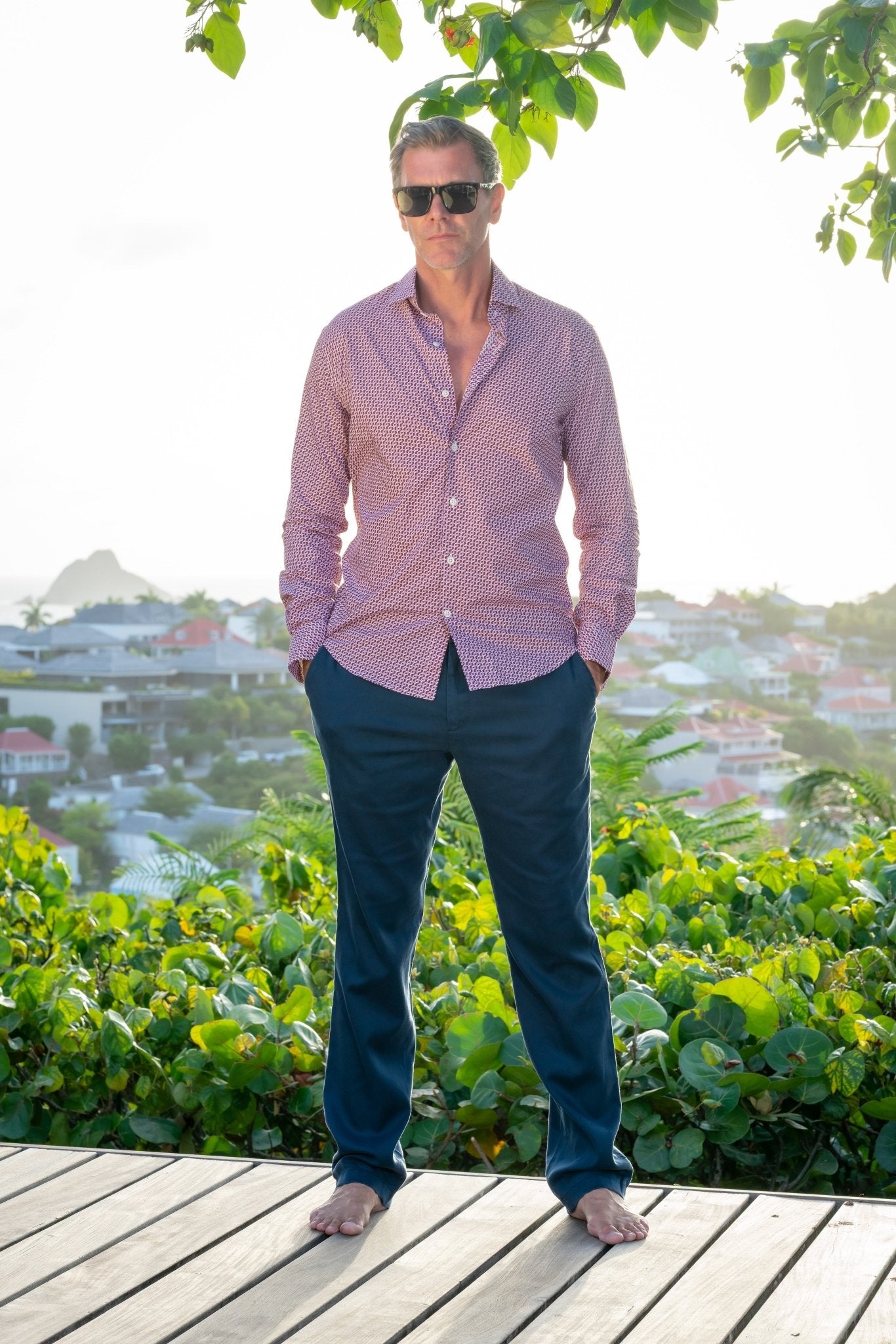 Jacques Cotton Shirt JZ Print - Shirts - Jacques Zolty Saint Barths