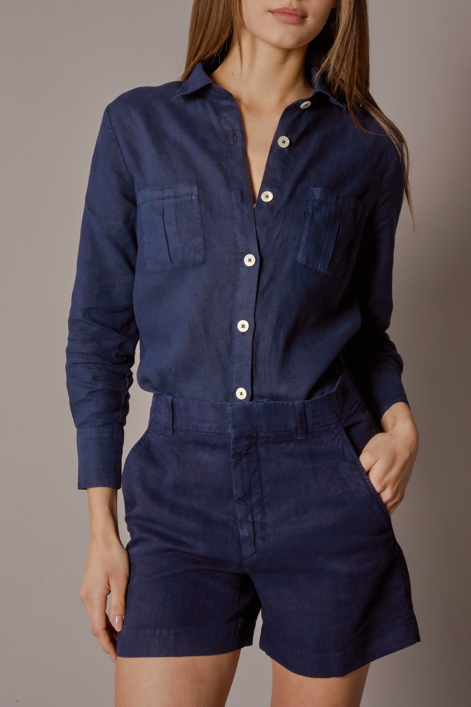 AUDREY Womens Linen Shirt