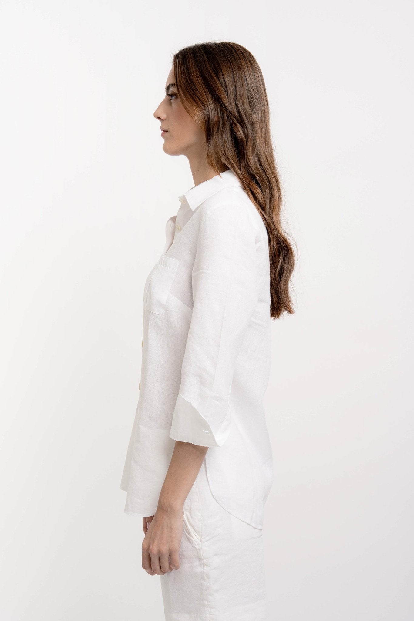 AUDREY Women's Linen Shirt - Shirts - Jacques Zolty Saint Barths