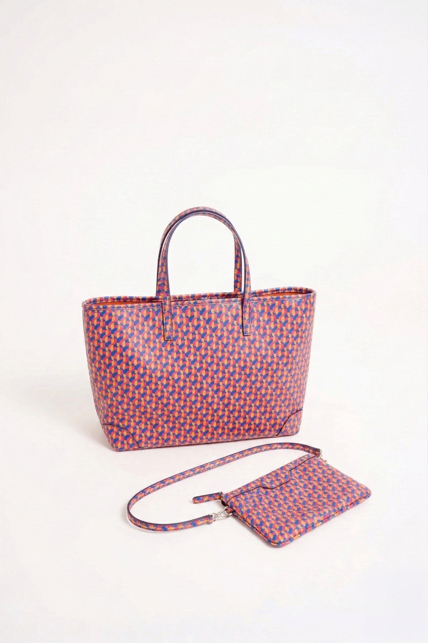 ANGELA Accessories Shopping Bag Leather JZ Print Colors - Bags - Jacques Zolty Saint Barths