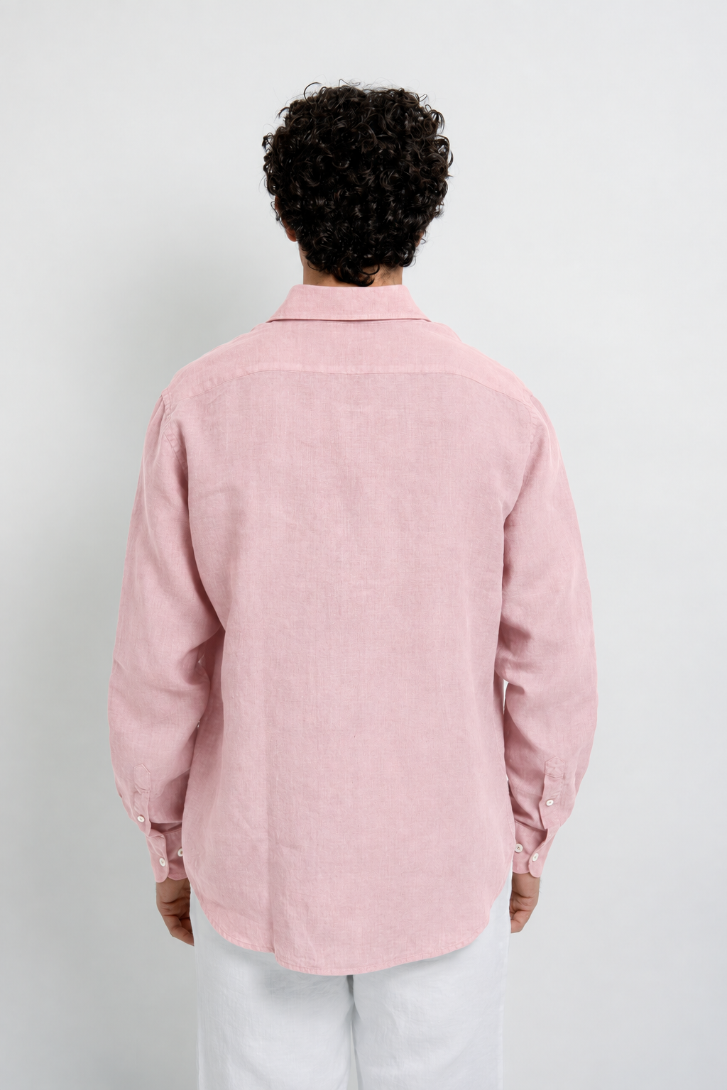 Jacques Linen Shirt in Pale Pink