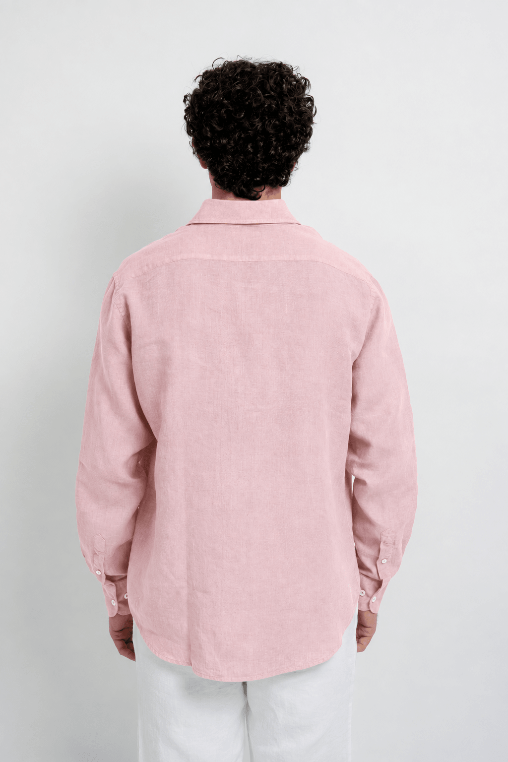 Jacques Linen Shirt in Pale Pink - Shirts - Jacques Zolty Saint Barths