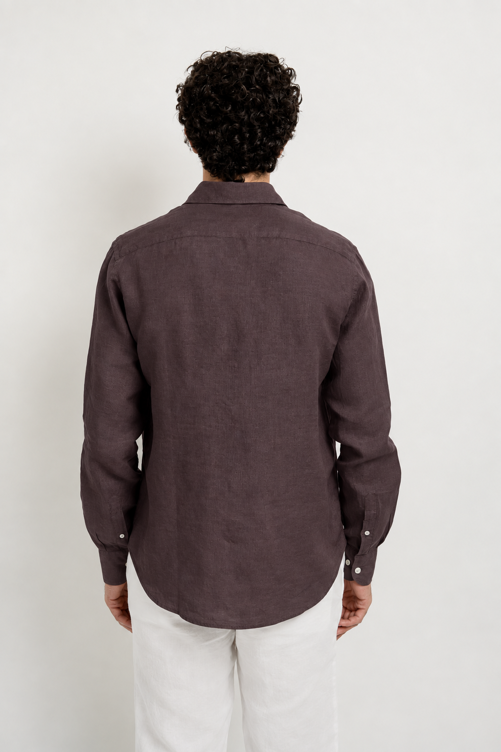 Jacques Linen Shirt in Seal Brown