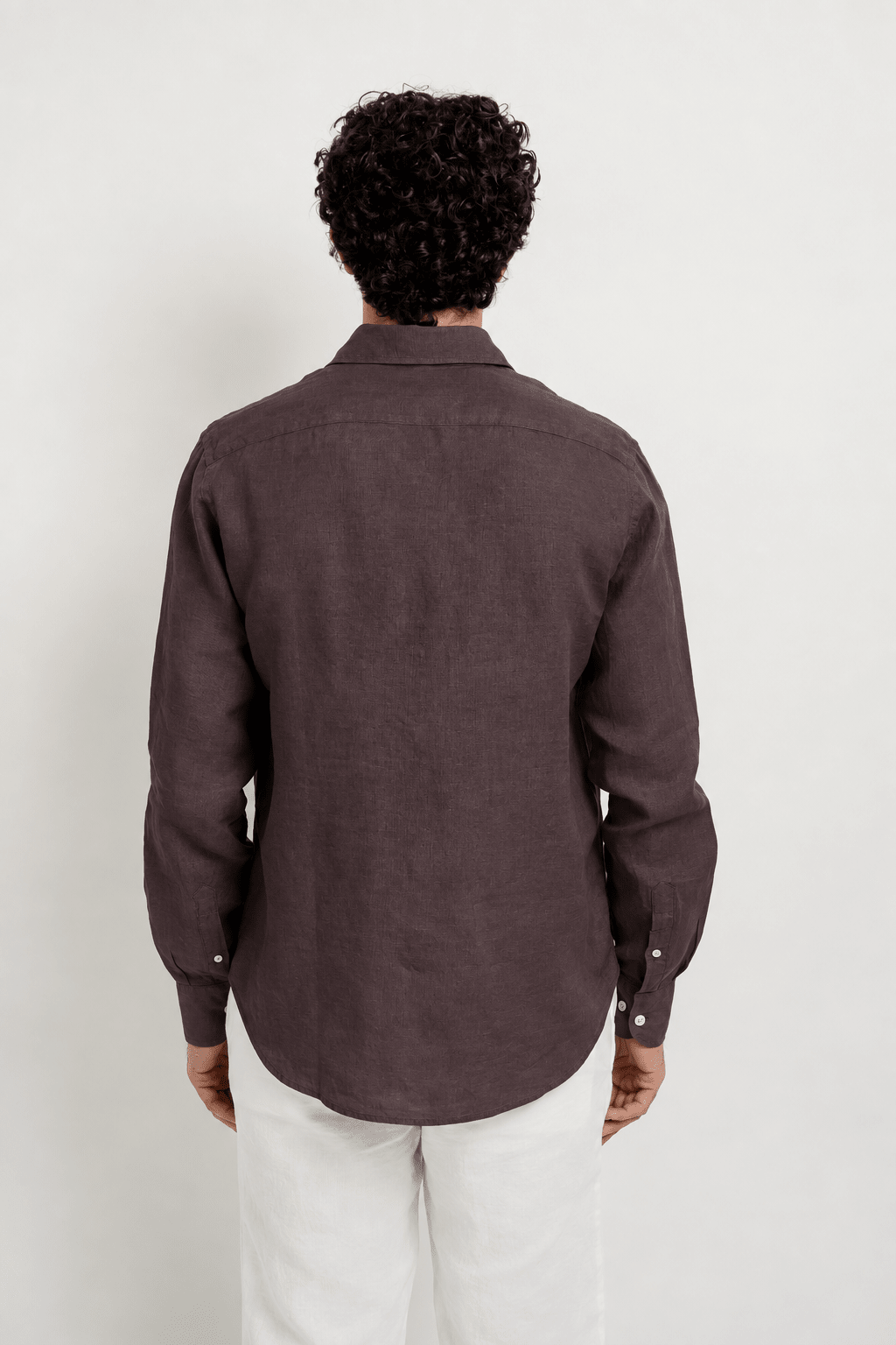 Jacques Linen Shirt in Seal Brown - Shirts - Jacques Zolty Saint Barths