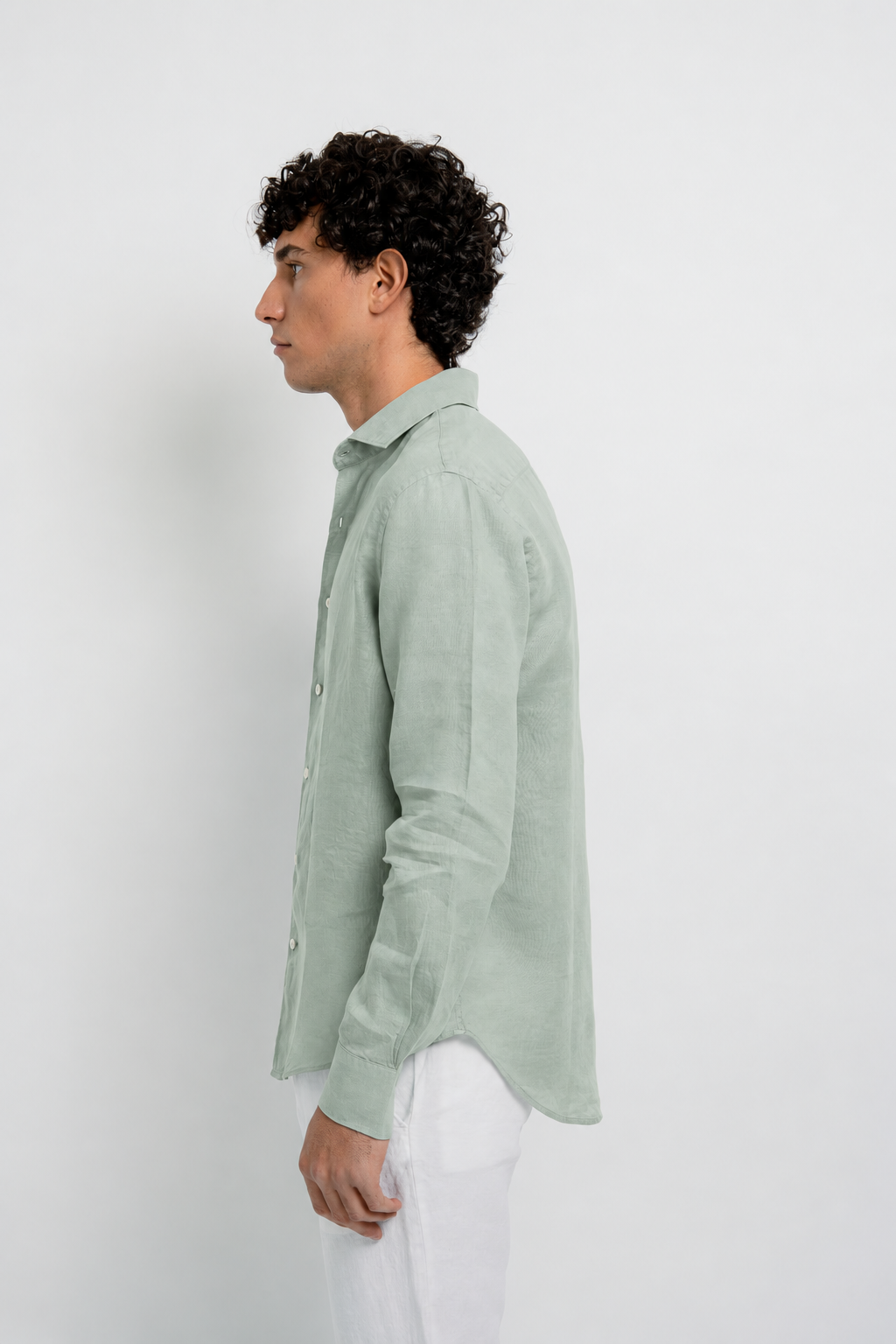 Jacques Linen Shirt in Sage