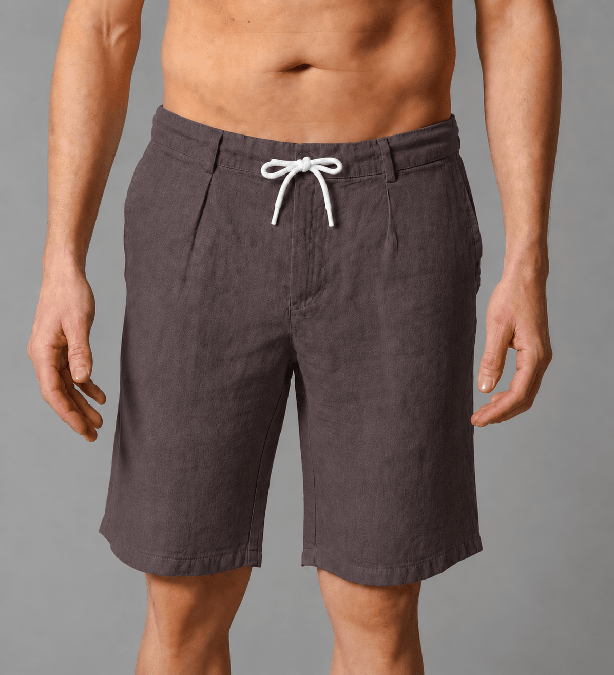 Valmont Linen Bermudas in Seal Brown - Bermudas - Jacques Zolty Saint Barths