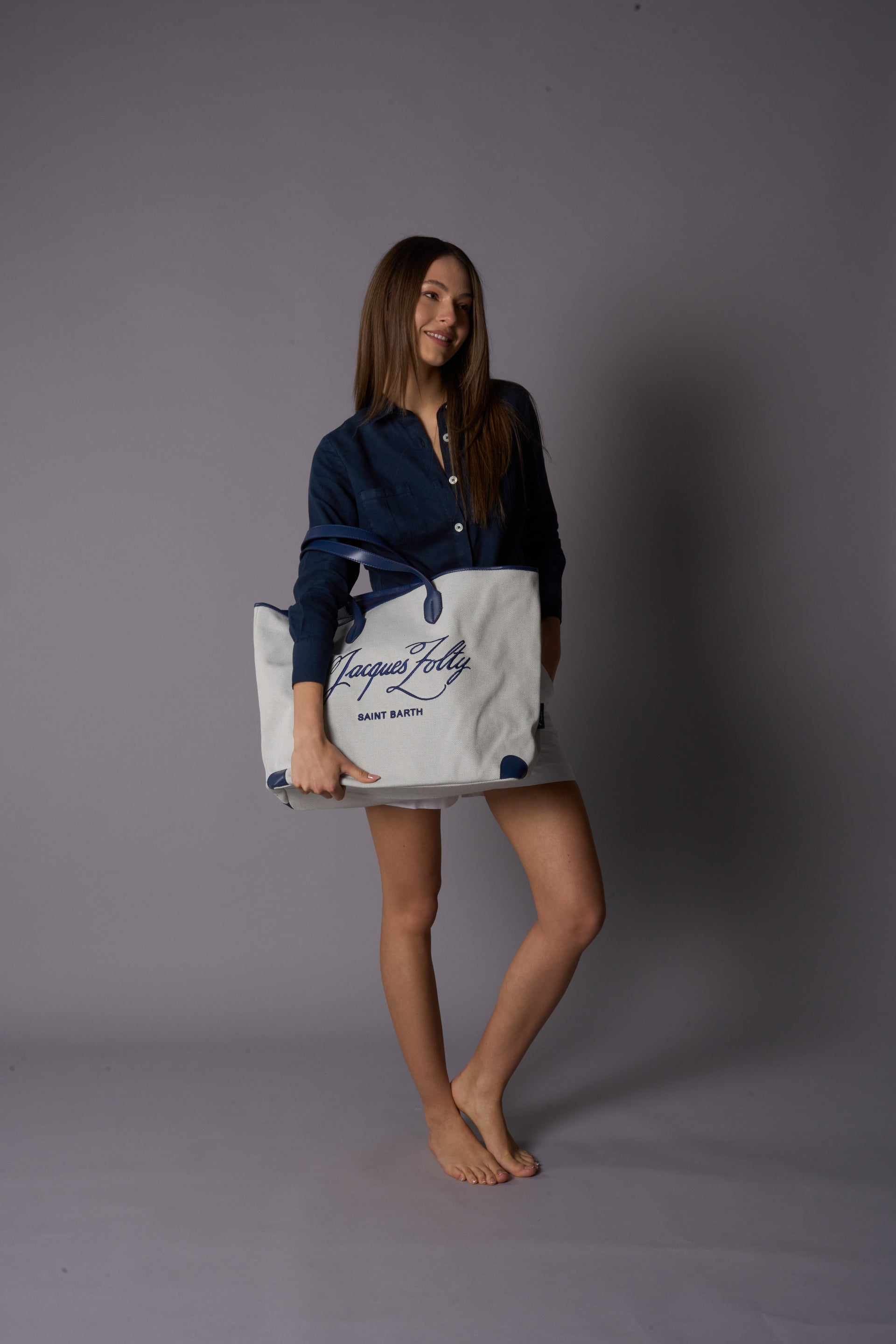 TRILLIONAIRE Accessories Large Beach Bag Grana with Embroidered JZ Logo