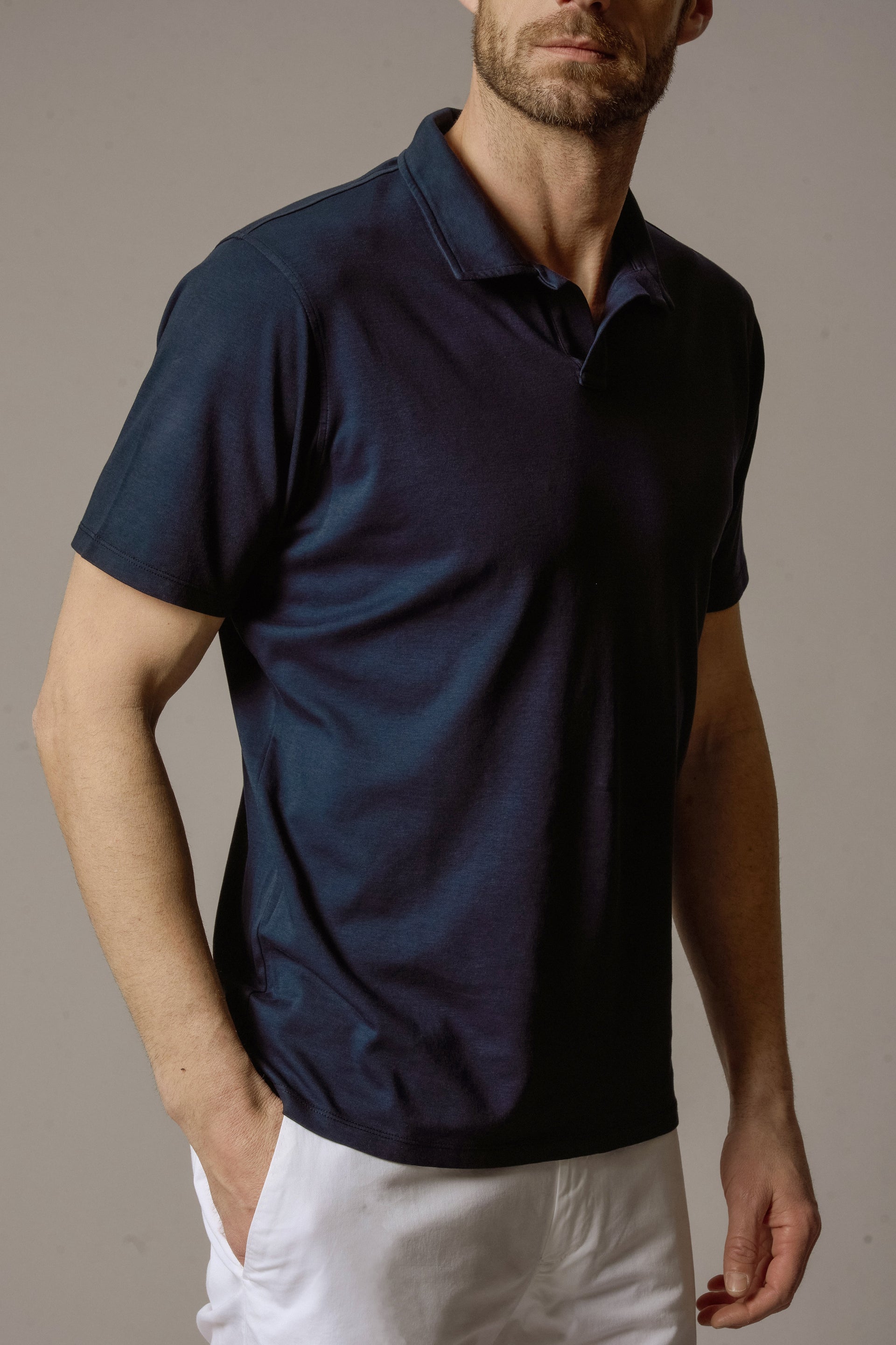 PAUL SS Mens Cotton Polo Solid Colors