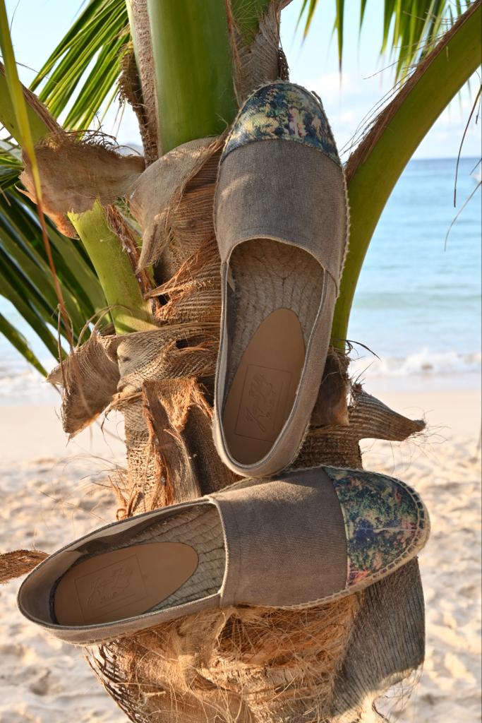 JACQUES Espadrilles Plomo Organic cotton and Jungle Print - Shoes - Jacques Zolty Saint Barths