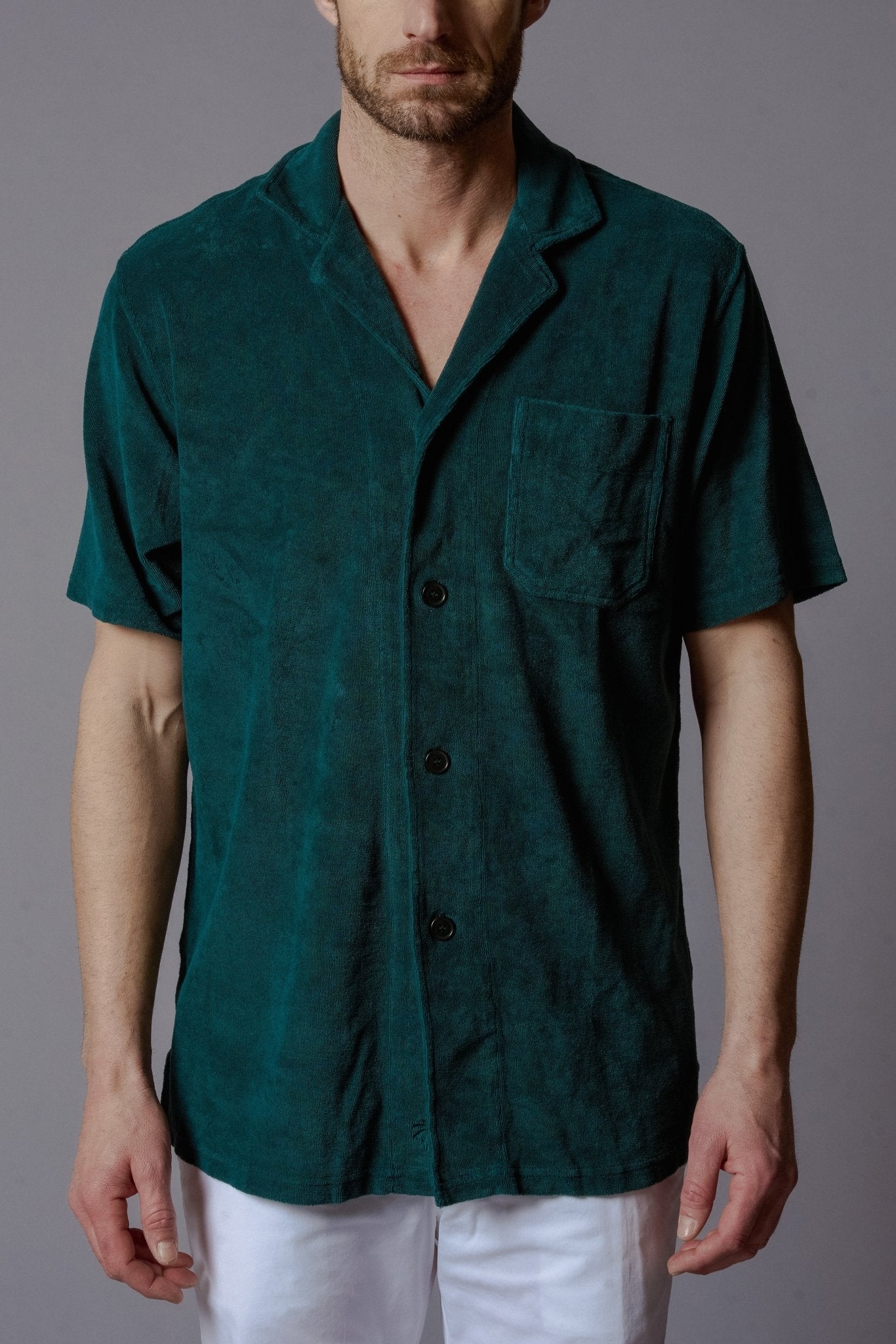 OLIVIER Terry Cotton Shirt Solid Colors - Shirts - Jacques Zolty Saint Barths