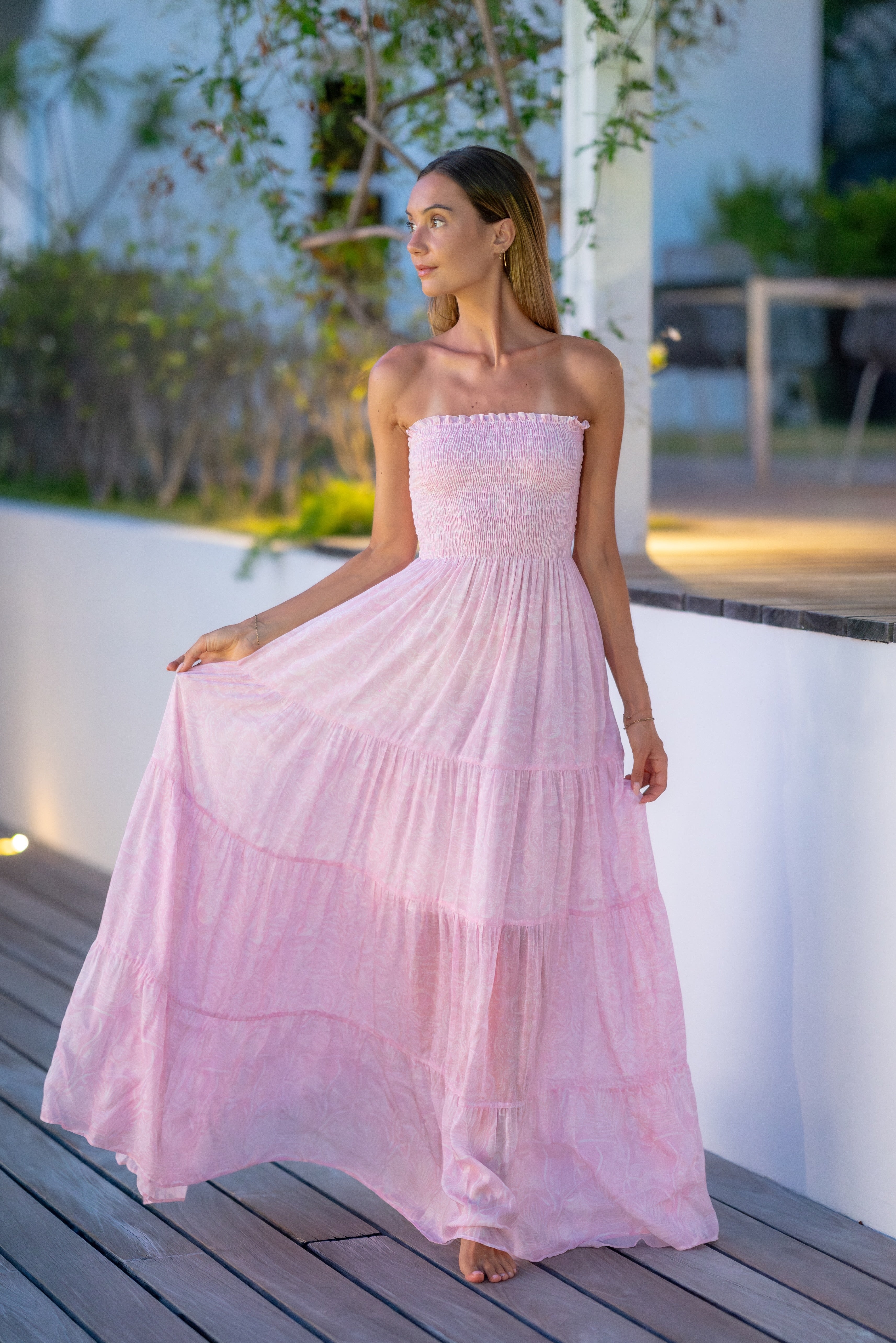 Irene Long Strap Dress VM Print