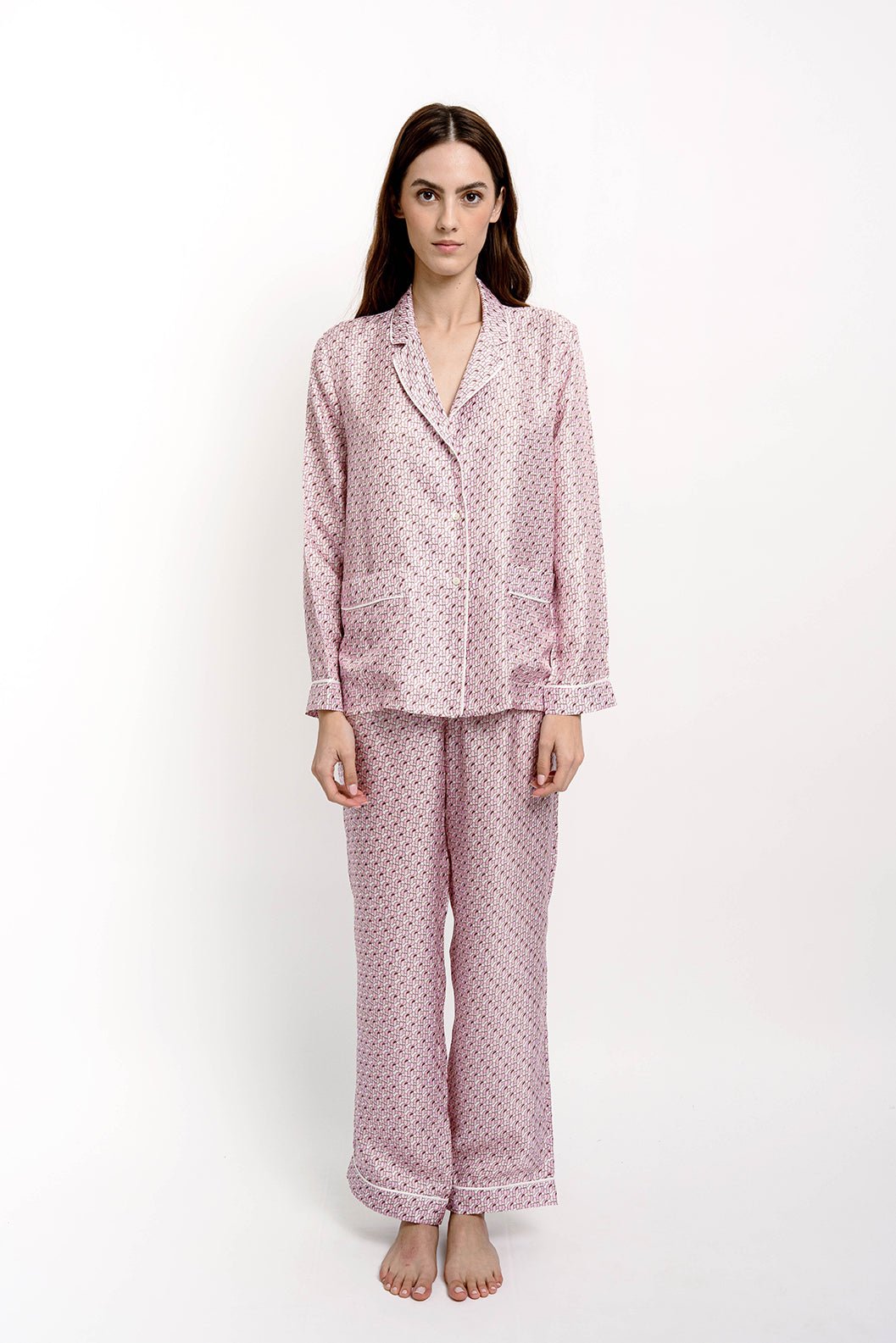 JACKIE Silk Pyjama JZ Print - Loungewear - Jacques Zolty Saint Barths
