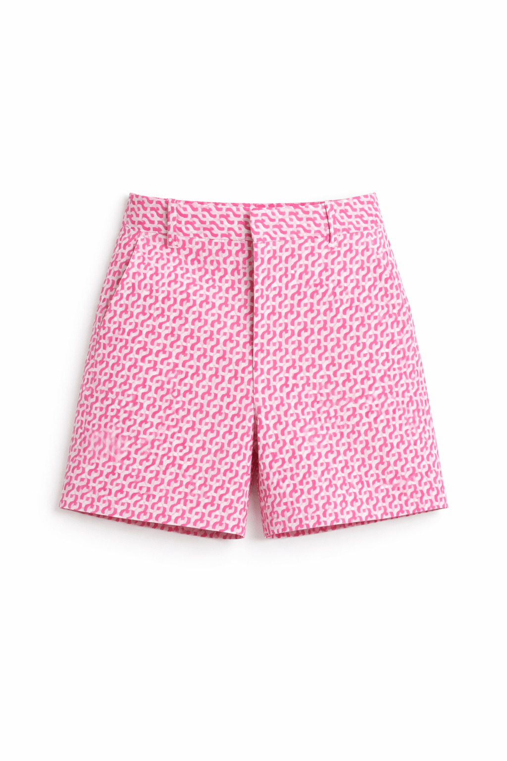 JOEY Shorts Cotton Print JZ Pink - Shorts - Jacques Zolty Saint Barths