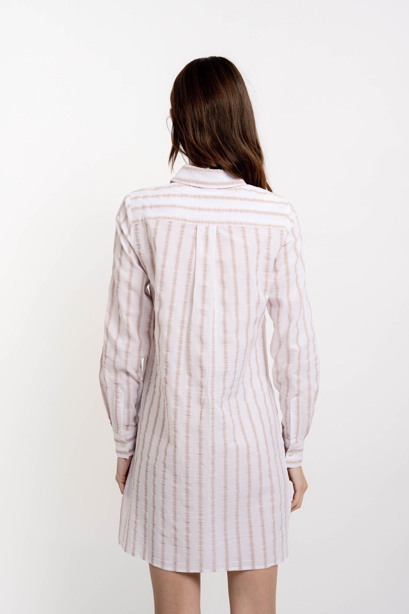 ALISHA Women's Long Striped Shirt - Dresses - Jacques Zolty Saint Barths