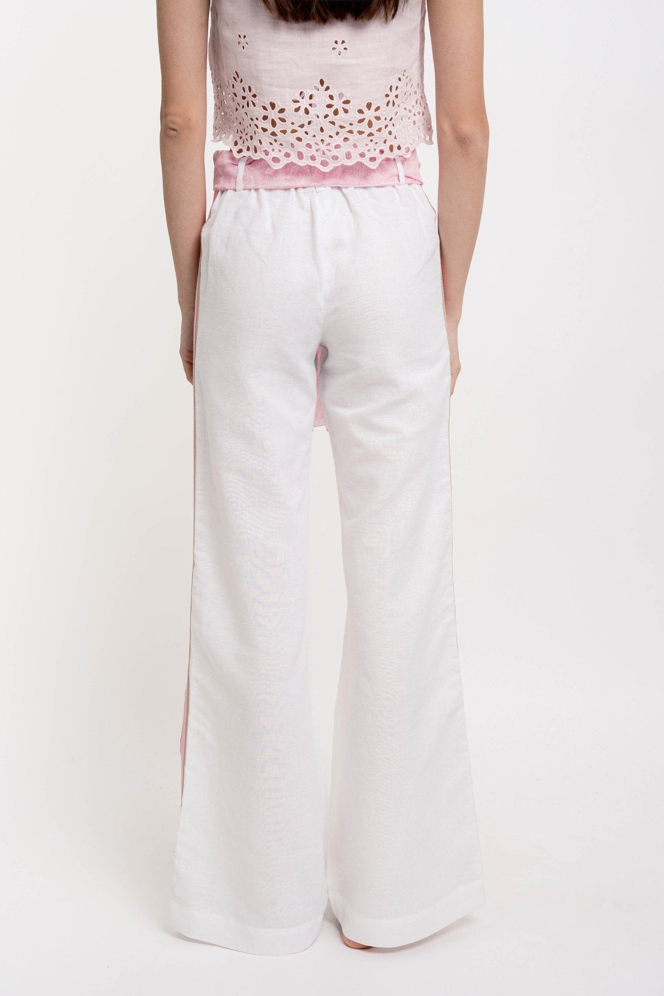 KEYLA Women's Striped Trousers Linen - Pants - Jacques Zolty Saint Barths