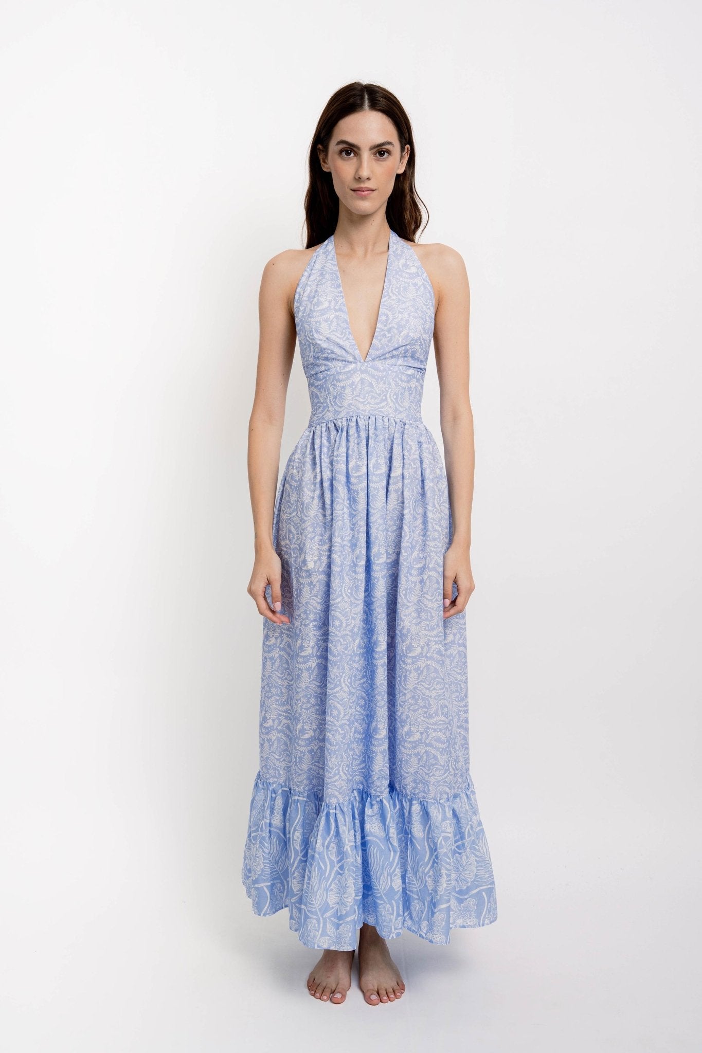 NIKKI Long Dress VM Print - Dresses - Jacques Zolty Saint Barths