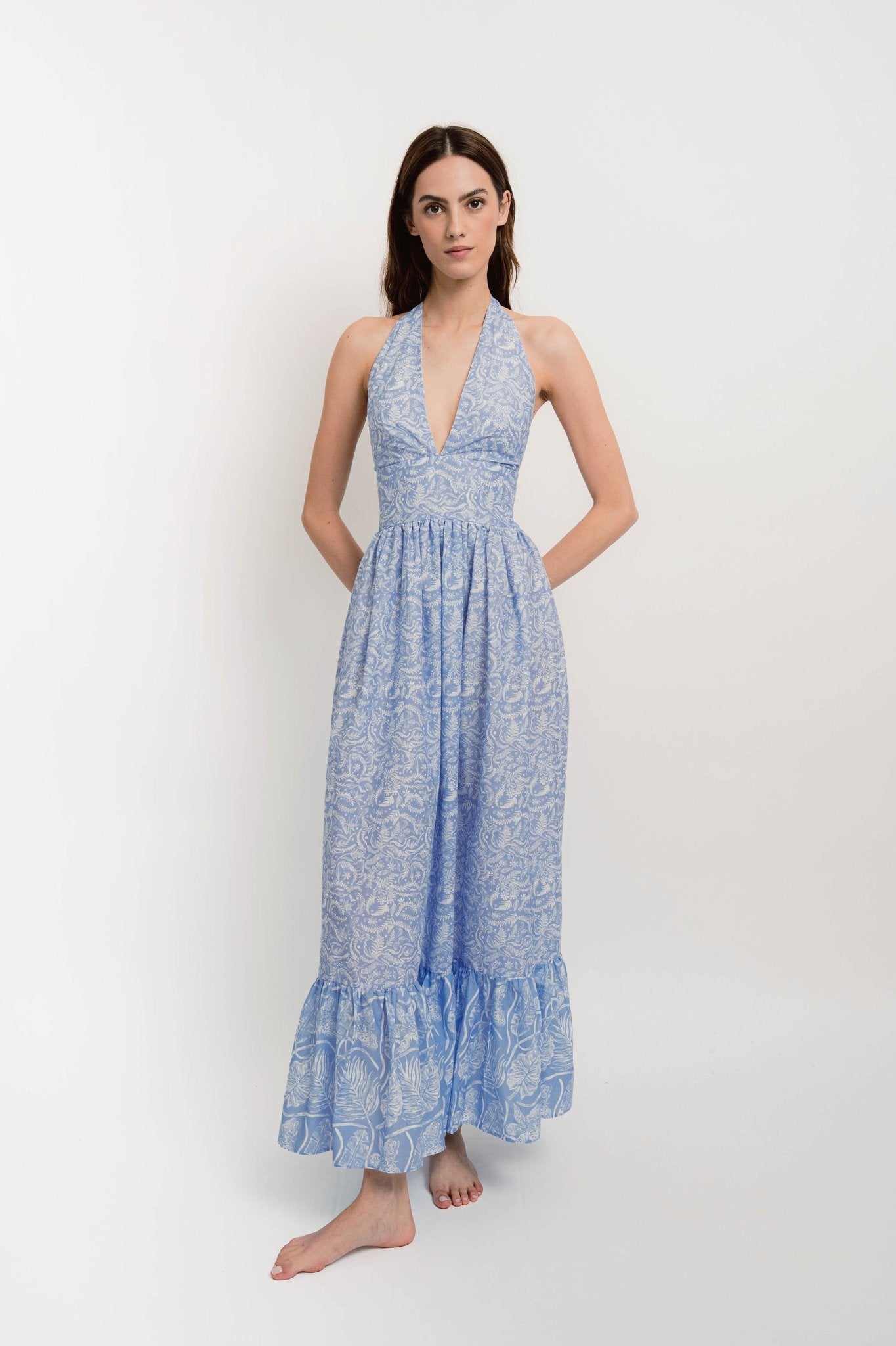 NIKKI Long Dress VM Print - Dresses - Jacques Zolty Saint Barths