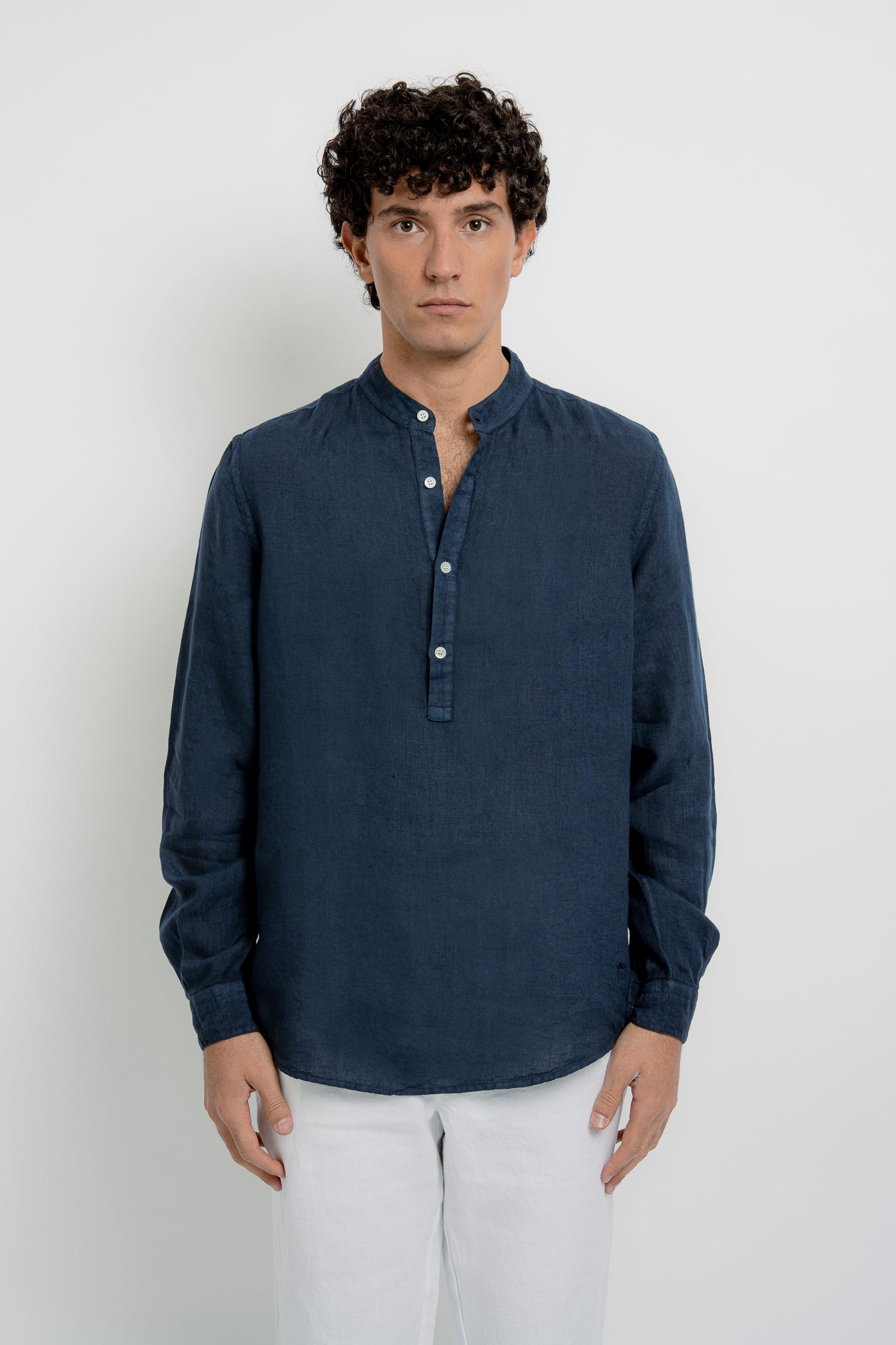 LOUIS Linen Polo Long Sleeve - T-Shirts & Polos - Jacques Zolty Saint Barths