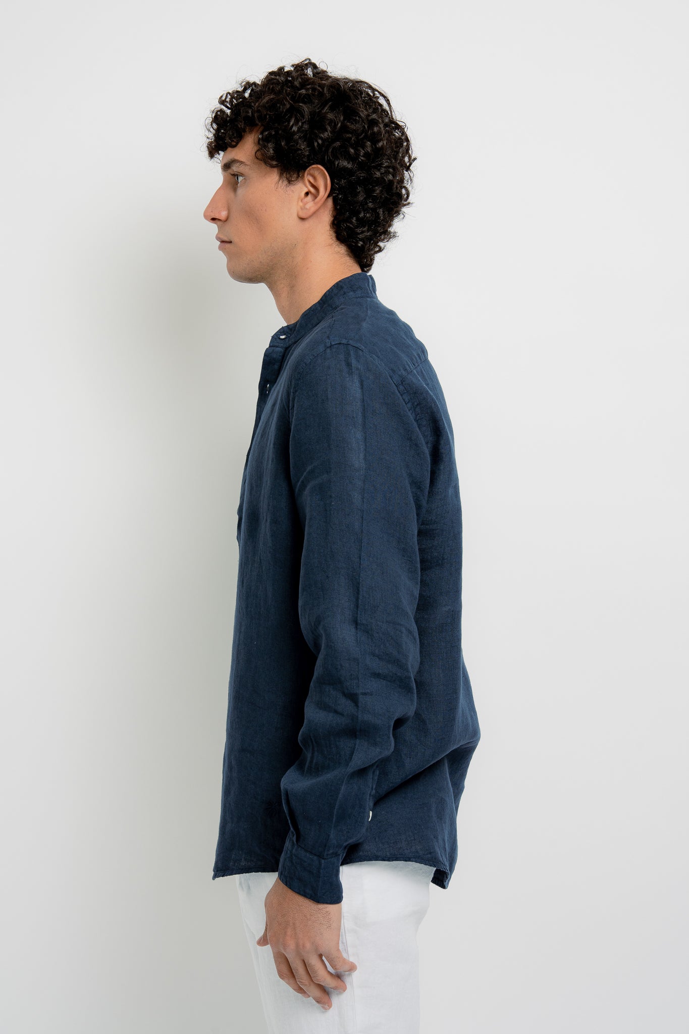 LOUIS Linen Polo Long Sleeve - T-Shirts & Polos - Jacques Zolty Saint Barths