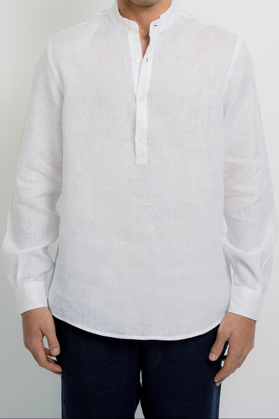 LOUIS Linen Polo Long Sleeve - T-Shirts & Polos - Jacques Zolty Saint Barths