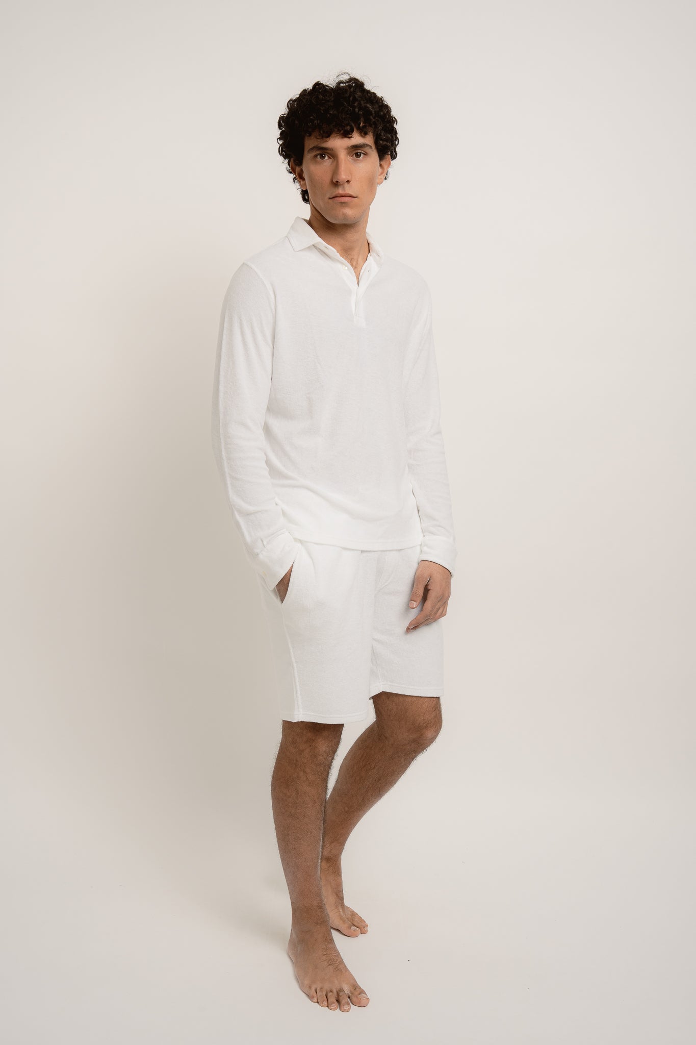 PETER Terry Cotton Polo Long Sleeve - T-Shirts & Polos - Jacques Zolty Saint Barths