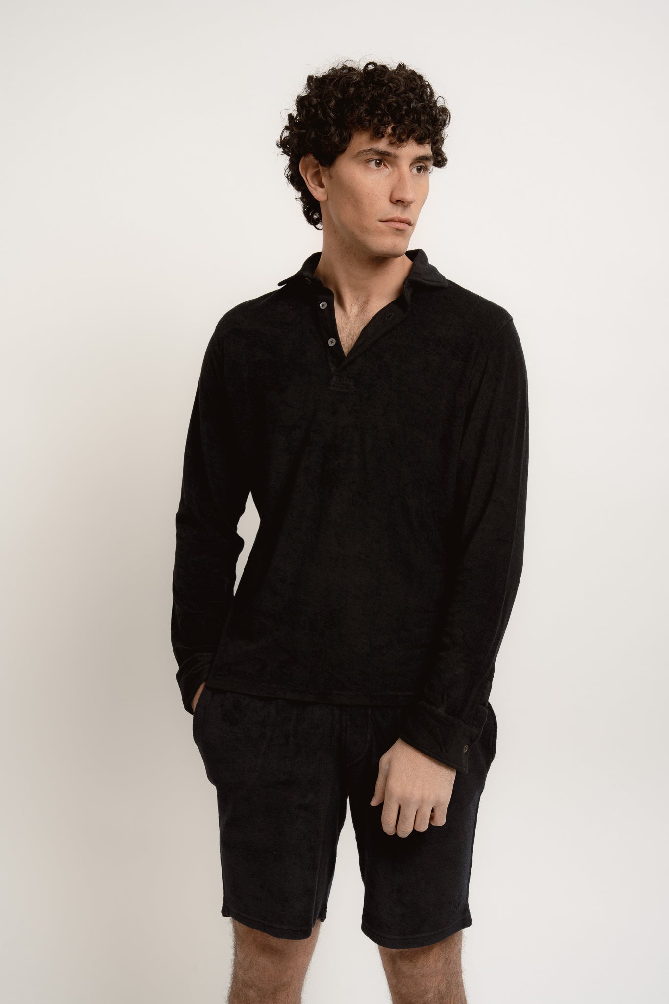 PETER Terry Cotton Polo Long Sleeve - T-Shirts & Polos - Jacques Zolty Saint Barths