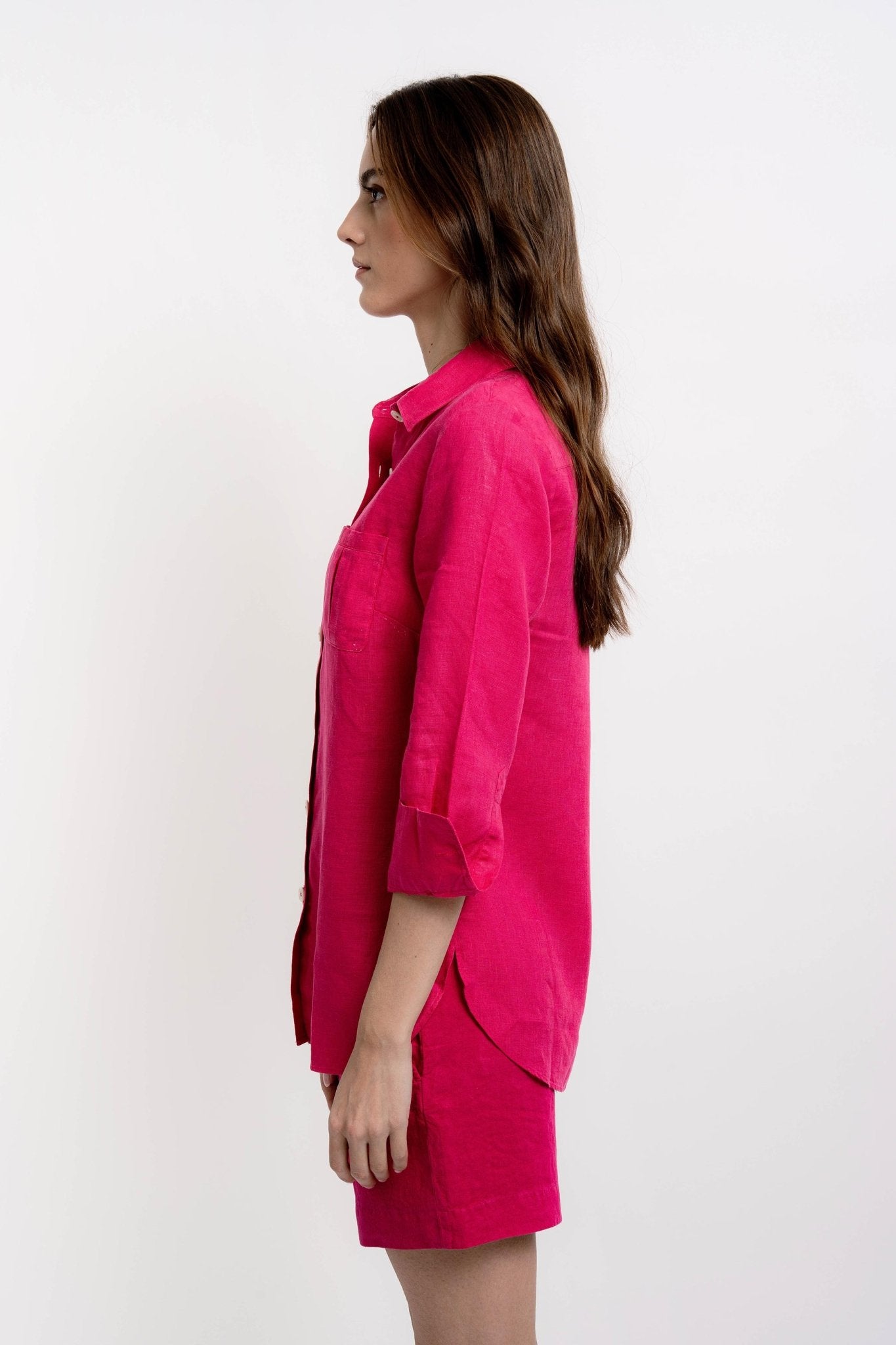 AUDREY Women's Linen Shirt - Shirts - Jacques Zolty Saint Barths