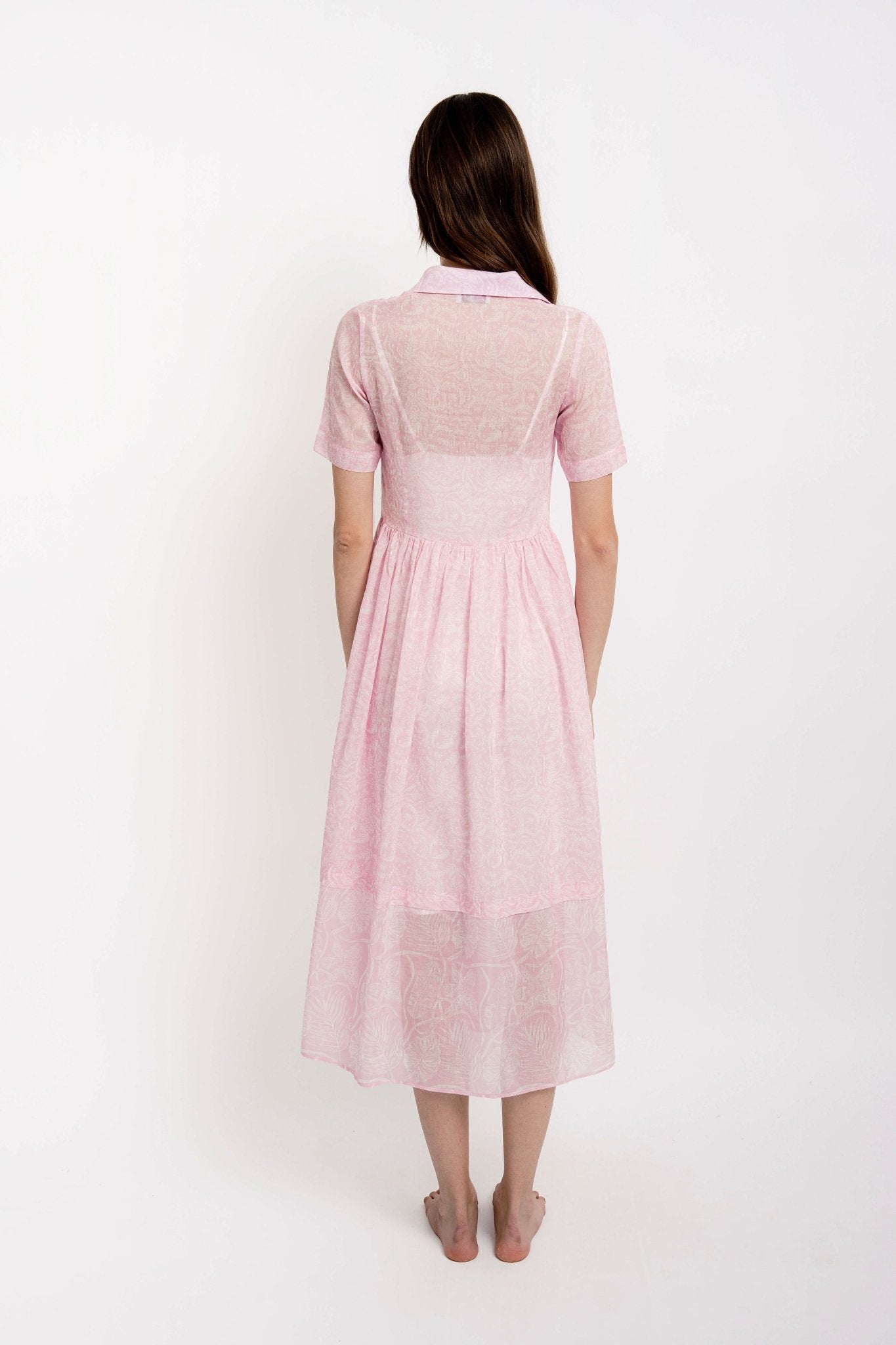 SALLY Shirt Dress Silky Cotton VM Print - Dresses - Jacques Zolty Saint Barths
