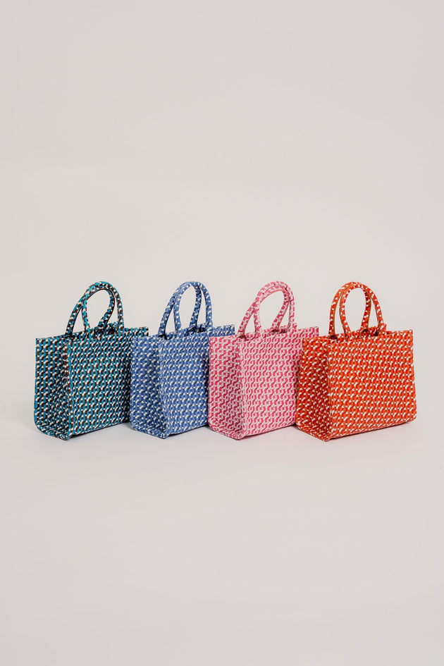 MINI BEATRICE Accessories Beatrice Small Leather Tote Bag JZ Print - Bags - Jacques Zolty Saint Barths