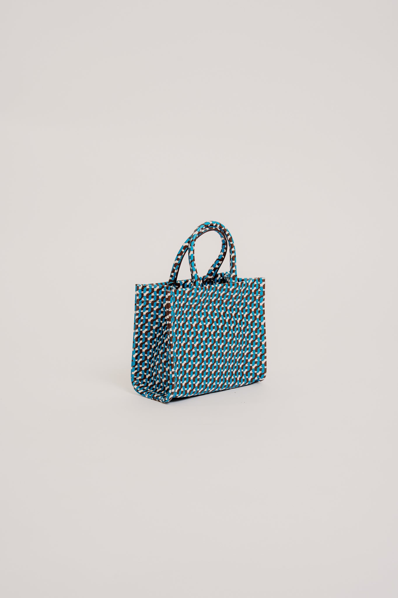 MINI BEATRICE Accessories Beatrice Small Leather Tote Bag JZ Print - Bags - Jacques Zolty Saint Barths