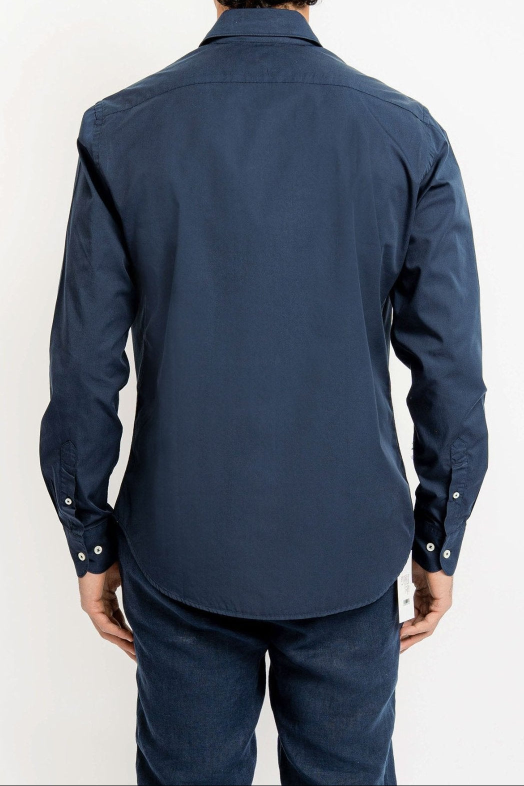 Man in navy Cotton Shirt - Shirts - Jacques Zolty Saint Barths