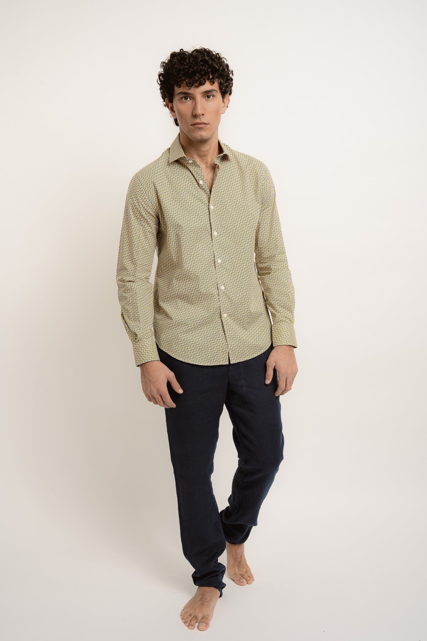JACQUES Cotton Shirt JZ Print - Shirts - Jacques Zolty Saint Barths