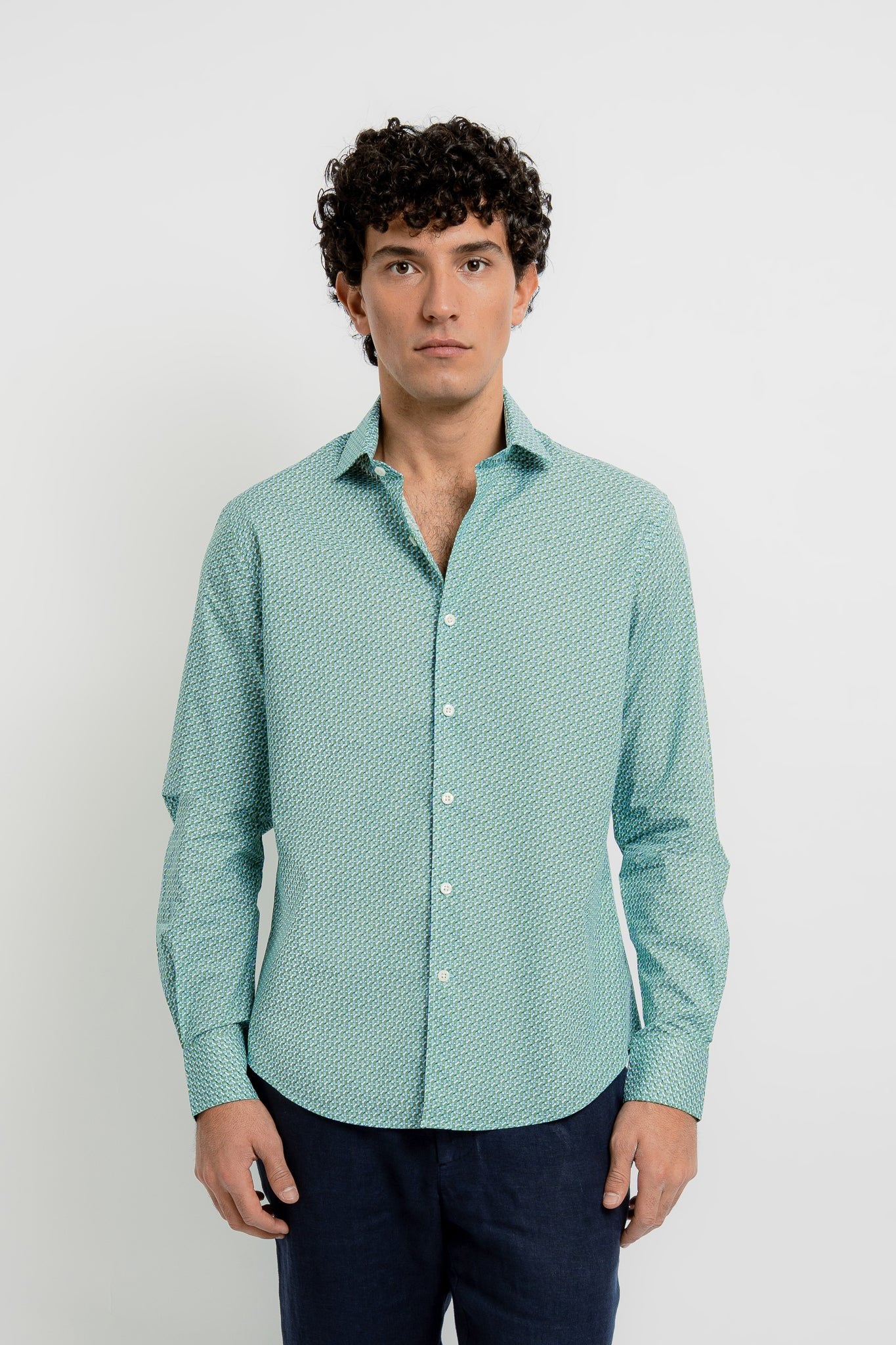 JACQUES Cotton Shirt JZ Print - Shirts - Jacques Zolty Saint Barths