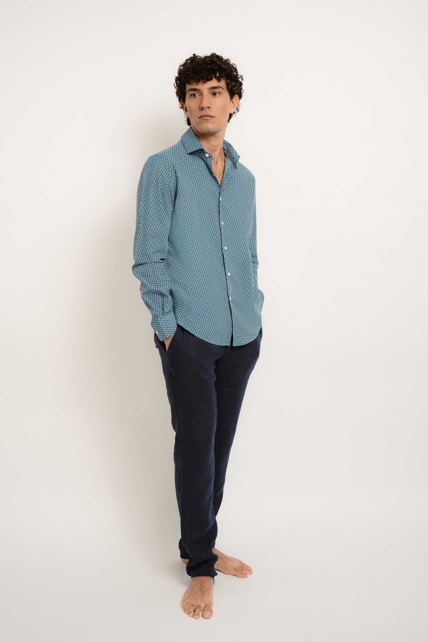 JACQUES Cotton Shirt JZ Print - Shirts - Jacques Zolty Saint Barths