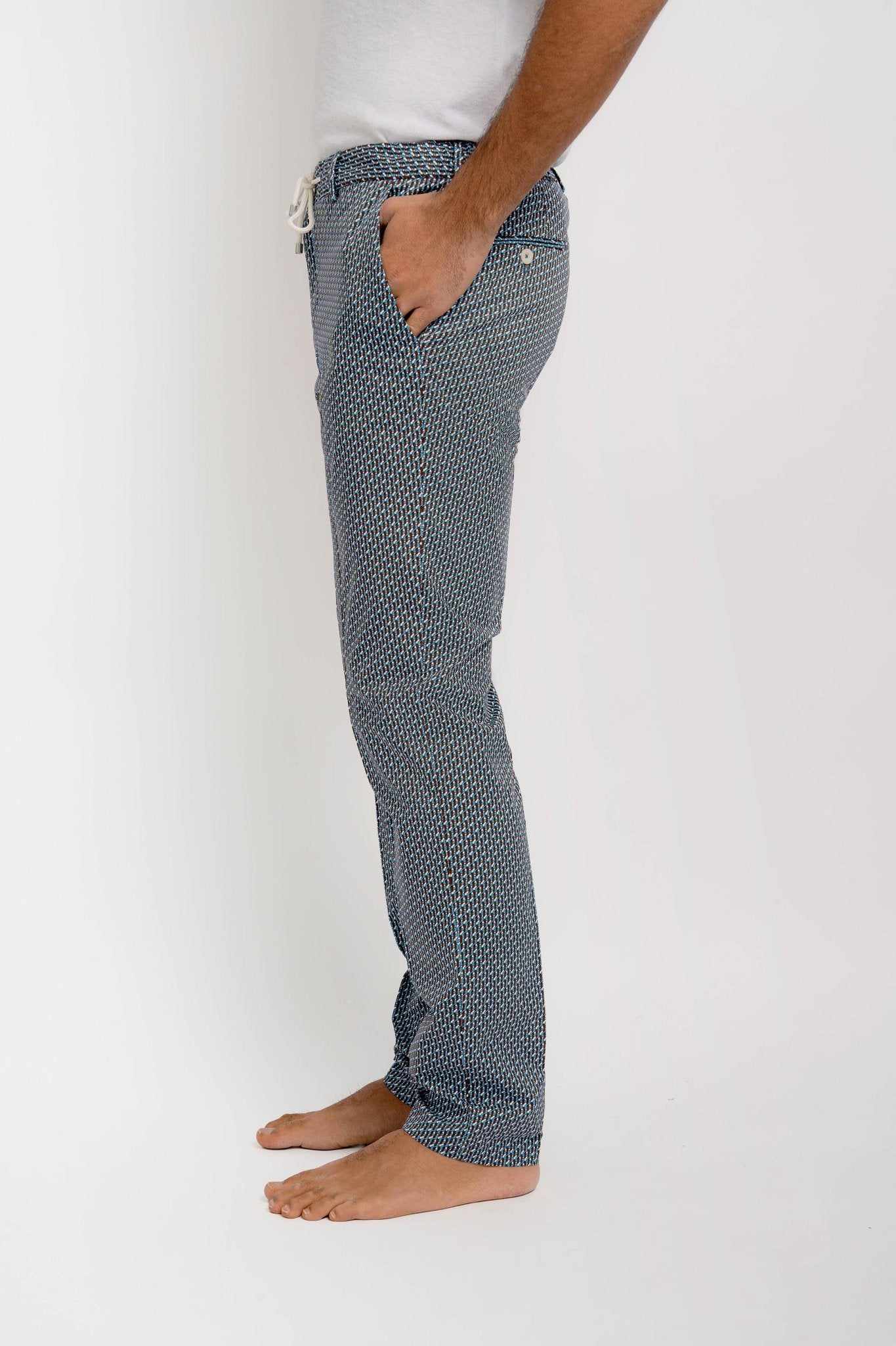 NICOLAS Cotton JZ Print Trousers - Pants - Jacques Zolty Saint Barths