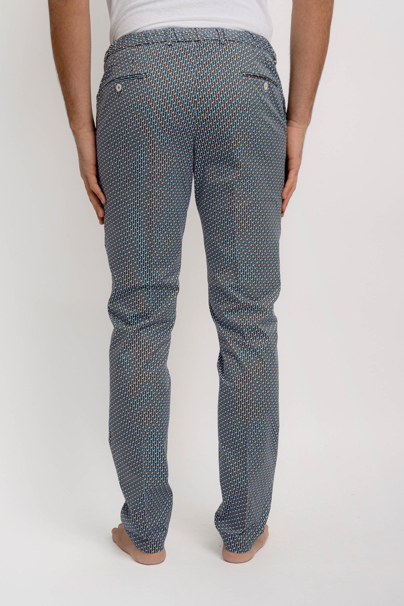 NICOLAS Cotton JZ Print Trousers - Pants - Jacques Zolty Saint Barths