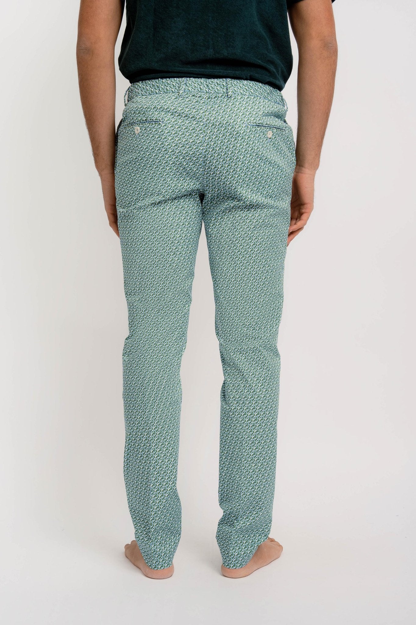 NICOLAS Cotton JZ Print Trousers - Pants - Jacques Zolty Saint Barths