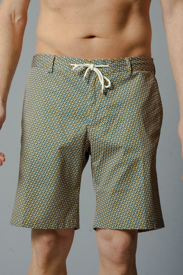 VICTOR Cotton JZ Print - Bermudas - Jacques Zolty Saint Barths
