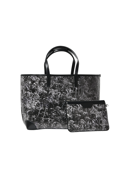 ANGELA  Accessories Shopping Bag Leather Jungle Print Colors