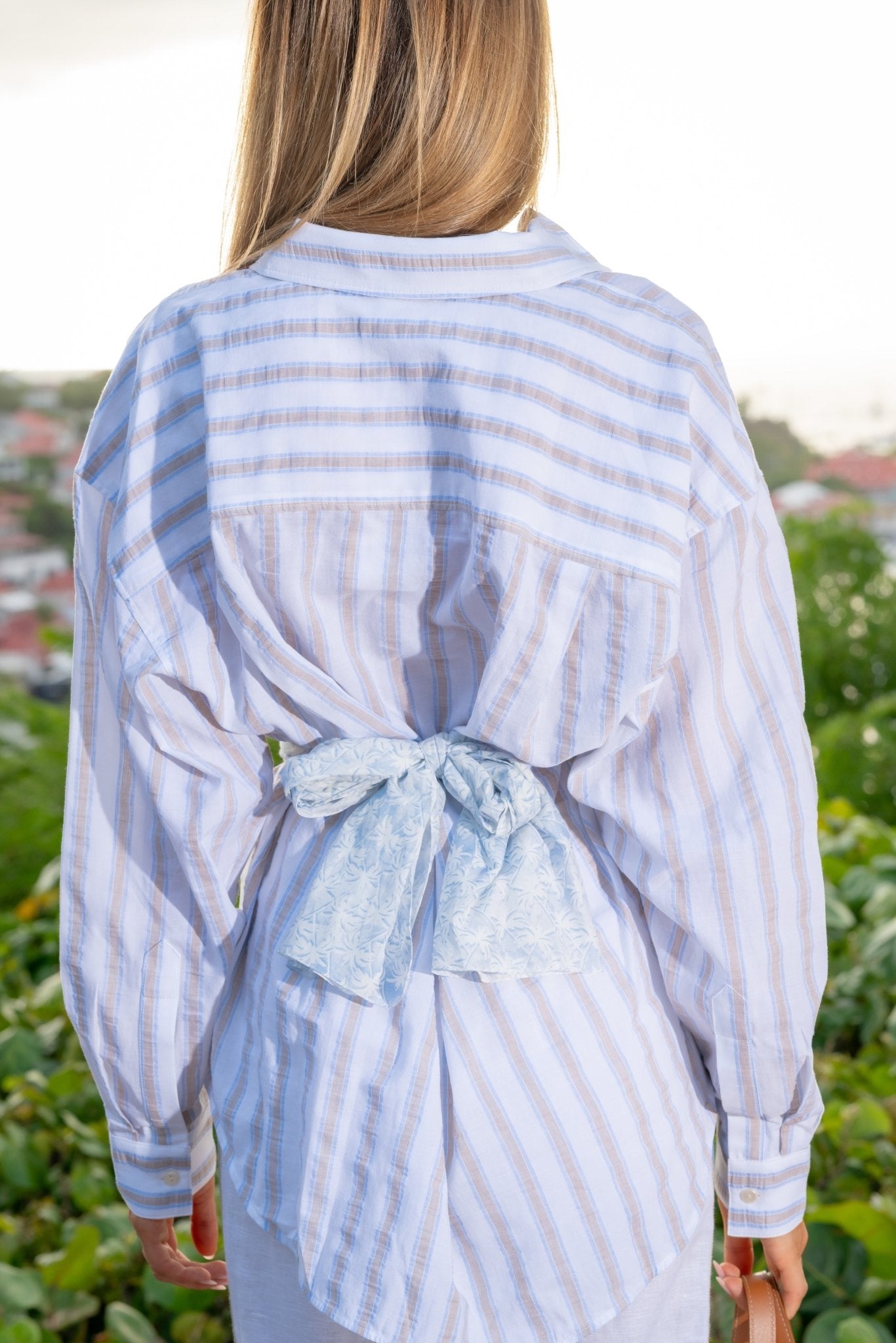 Vicky Striped Boyfriend Shirt - Shirts - Jacques Zolty Saint Barths