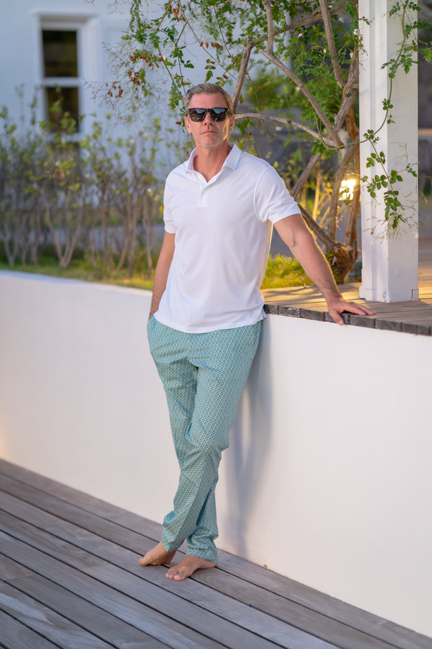 NICOLAS Cotton JZ Print Trousers