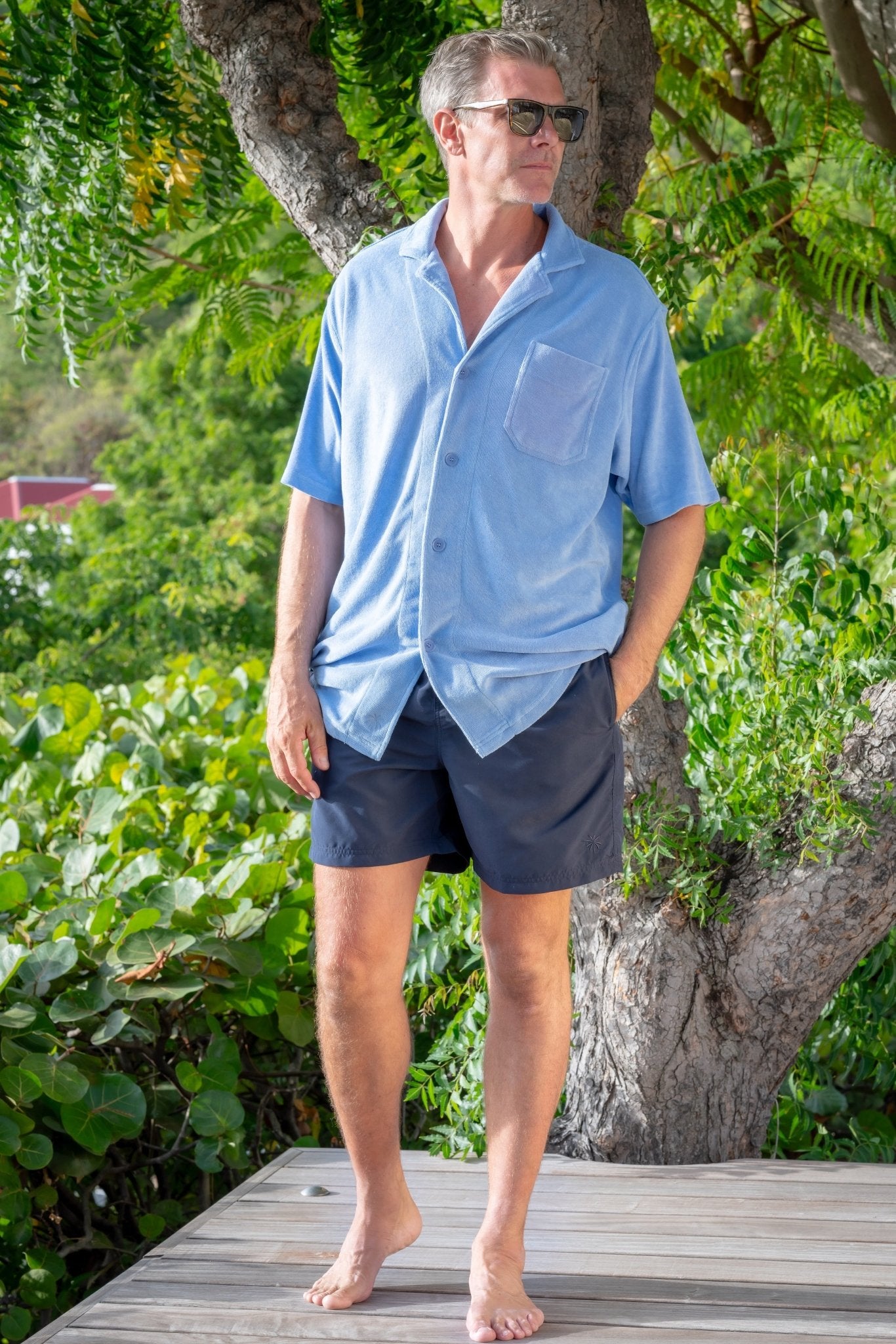 OLIVIER Terry Cotton Shirt Solid Colors - Shirts - Jacques Zolty Saint Barths