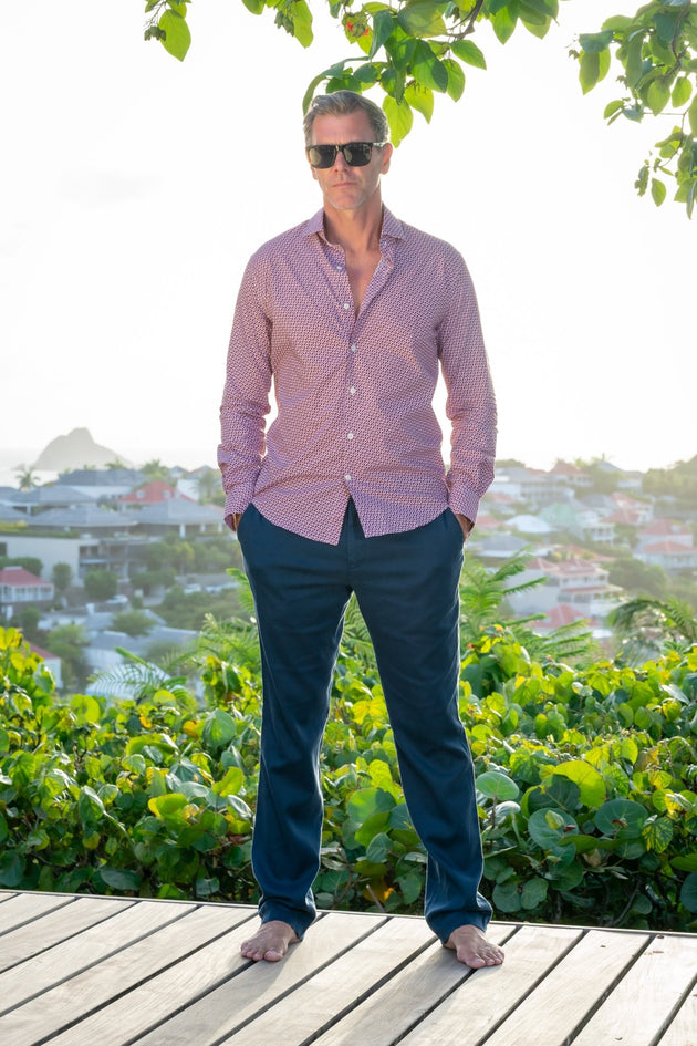 Jacques Cotton Shirt JZ Print - Shirts - Jacques Zolty Saint Barths