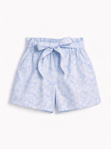 NOEMI Women's Belted Shorts Palms Print