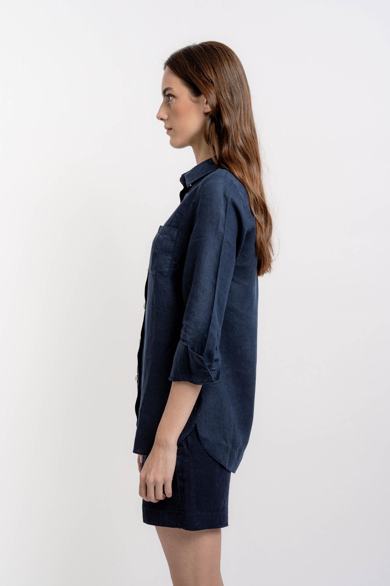 AUDREY Women's Linen Shirt - Shirts - Jacques Zolty Saint Barths
