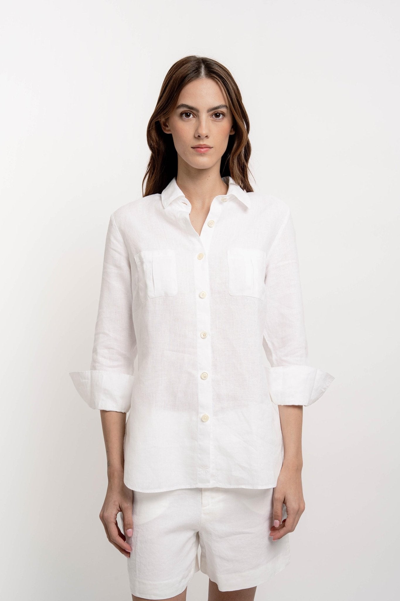 AUDREY Women's Linen Shirt - Shirts - Jacques Zolty Saint Barths