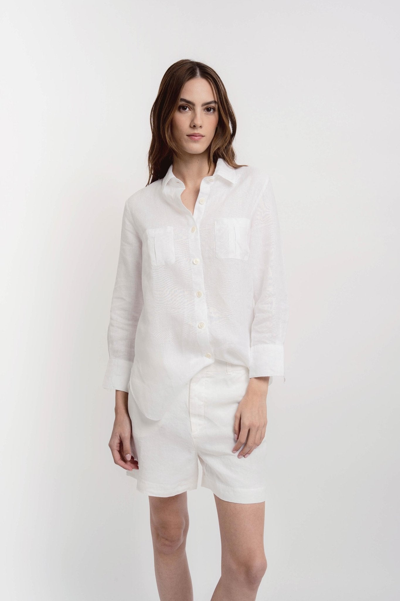 AUDREY Women's Linen Shirt - Shirts - Jacques Zolty Saint Barths