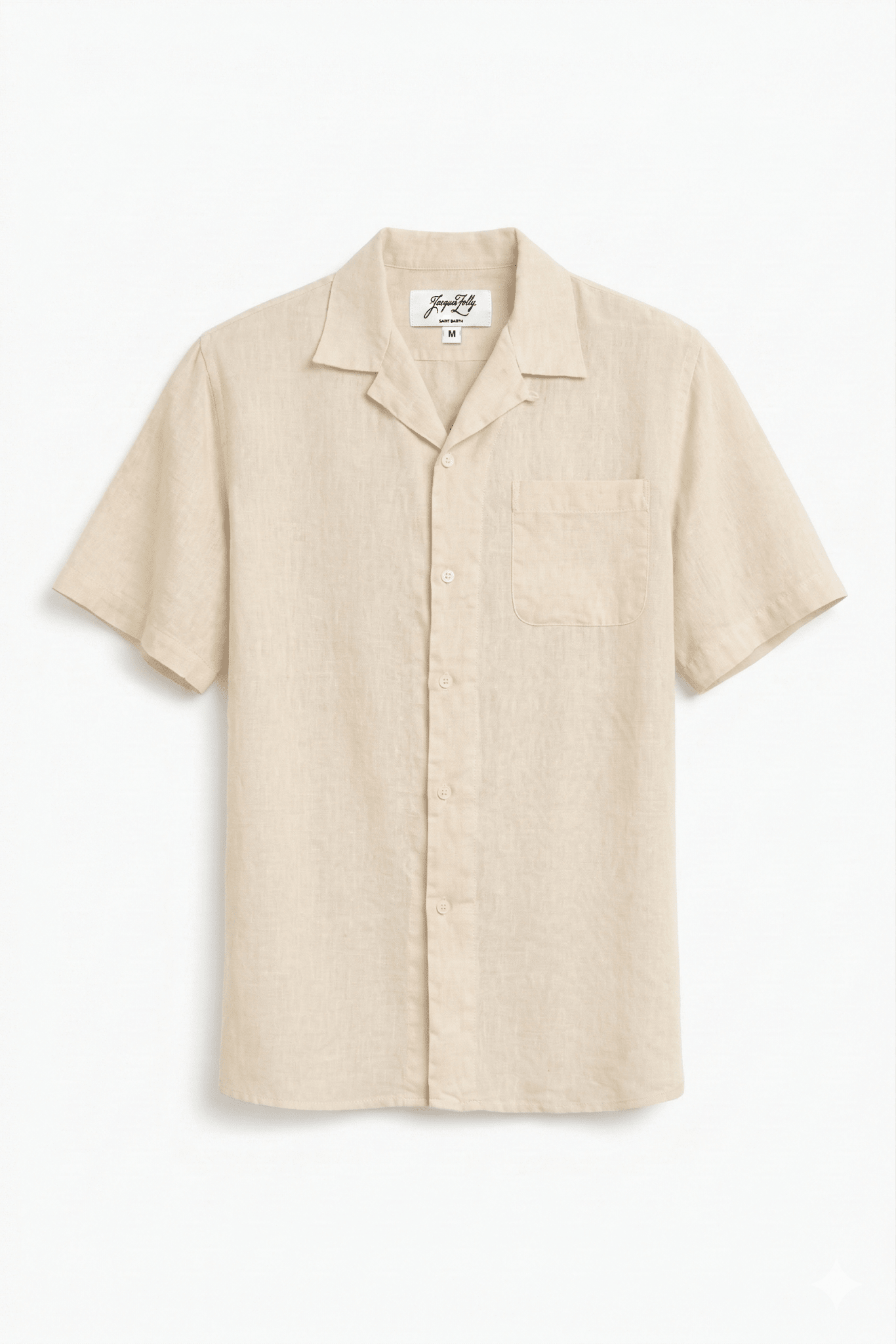 ARNAUD Linen VM Print Beige - Shirts - Jacques Zolty Saint Barths
