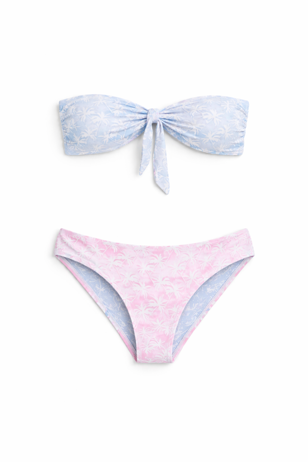 CORA Womens Bikini Reversible Palms Print