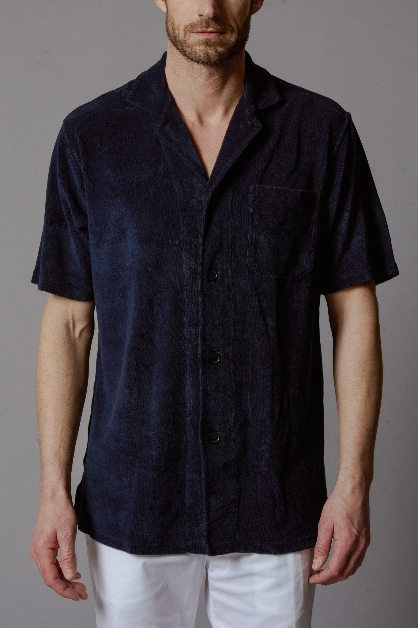 OLIVIER Terry Cotton Shirt Solid Colors - Shirts - Jacques Zolty Saint Barths